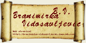 Branimirka Vidosavljević vizit kartica